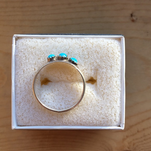 Turquoise and sterling ring - Picture 2 of 3